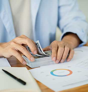 saving money businessman accountant verify growing